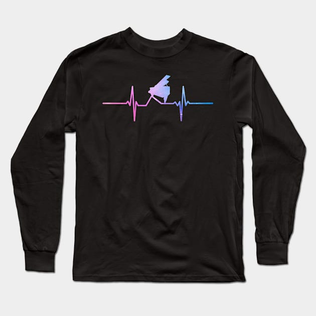 piano heartbeat Long Sleeve T-Shirt by ris_kiefendi